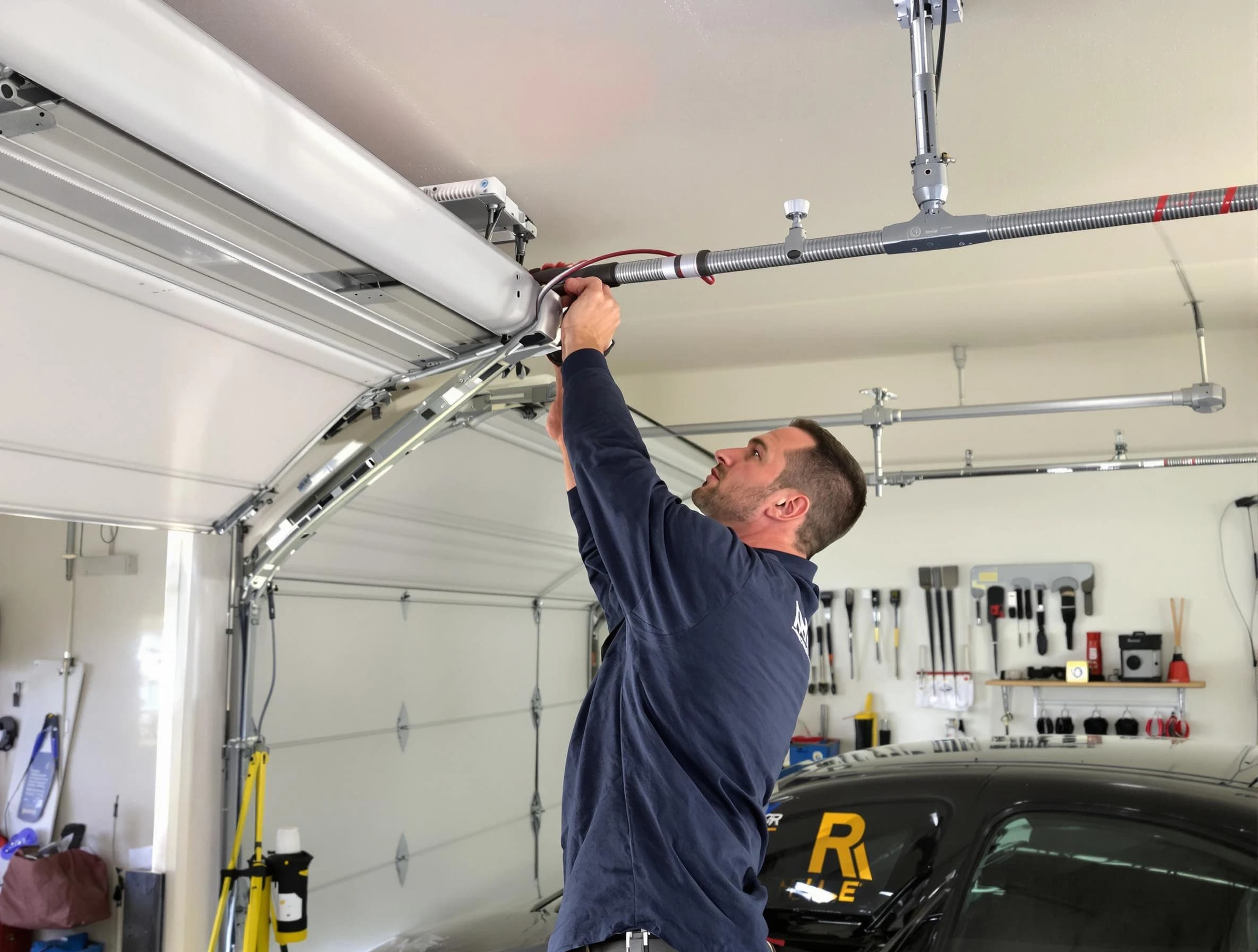 Centerville Garage Door Repair technician performing garage door cable repair in Centerville
